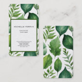 Aantrekkelijk groen Modern minimalistisch chic Visitekaartje (Voorkant / Achterkant)