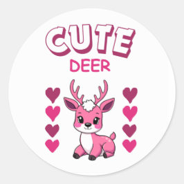 aantrekkelijk hert sticker ontwerp