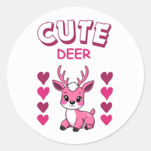 aantrekkelijk hert sticker ontwerp