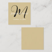 Aantrekkelijk kalligrafie monogram bruiloft informatiekaartje (Voorkant / Achterkant)
