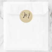 Aantrekkelijk kalligrafie monogram bruiloft ronde sticker (Tas)