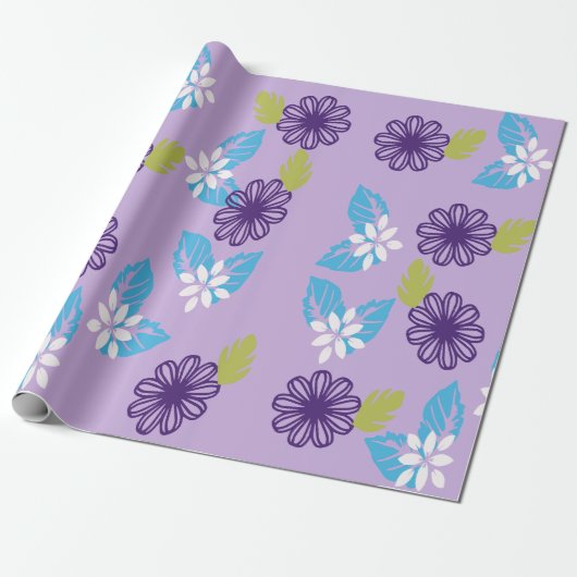 Aantrekkelijk Kleur Bloemige Inpakpapier (Uitgerold)