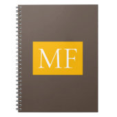 Aantrekkelijk Modern Minimalistisch Monogram Notitieboek (Voorkant)