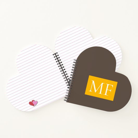 Aantrekkelijk Modern Minimalistisch Monogram Notitieboek (Binnen)