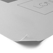 Aantrekkelijk Monogram Grijs Eenvoudig Poster (Hoek)