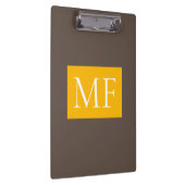 Aantrekkelijk Monogram Modern Minimalist Klembord (Rechts)