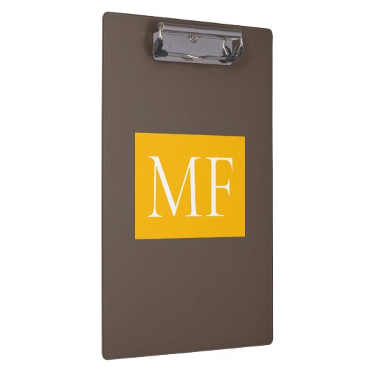 Aantrekkelijk Monogram Modern Minimalist Klembord (Rechts)