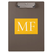 Aantrekkelijk Monogram Modern Minimalist Klembord (Voorkant)