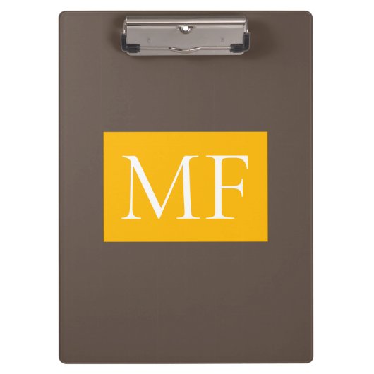 Aantrekkelijk Monogram Modern Minimalist Klembord (Voorkant)