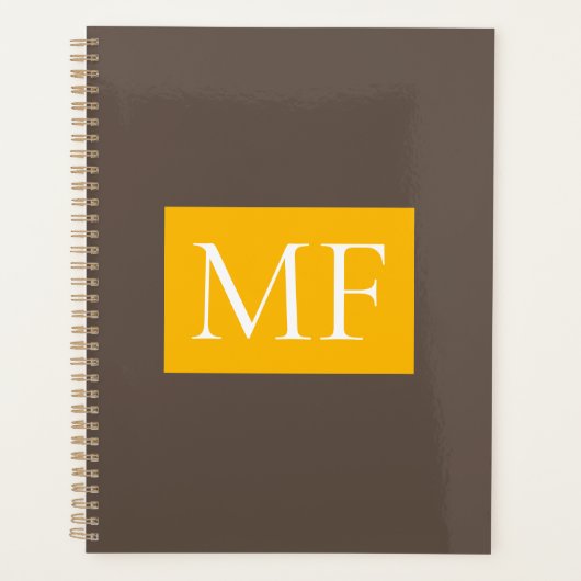 Aantrekkelijk Monogram Modern Minimalist Planner (Voorkant)