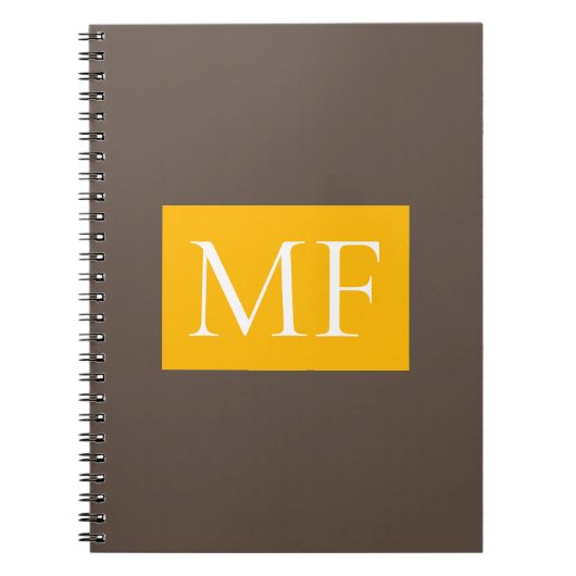 Aantrekkelijk Monogram Modern Minimalistisch Notitieboek (Voorkant)