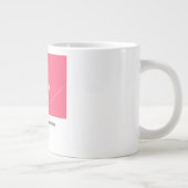 Aantrekkelijk Monogram Roze Wit Modern Plain Grote Koffiekop (Rechts)