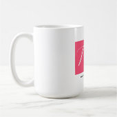Aantrekkelijk Monogram Roze Wit Modern Plain Koffiemok (Links)