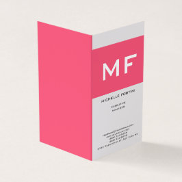 Aantrekkelijk Monogram Roze Wit Premium Grijs Visitekaartje