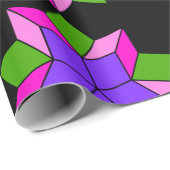 Aantrekkelijk ornament met abstracte violette bloe cadeaupapier (Rol Hoek)