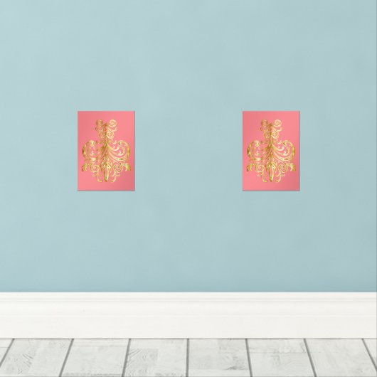 Aantrekkelijk, Posters en andere verschillende kle Muurkunst Sets (Houten vloer)