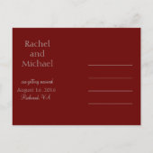 Aantrekkelijk Rood en Grijs Sla de datum op Aankondigingskaart (Achterkant)