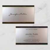 Aantrekkelijk script modern design Glamoureus Plai Visitekaartje (Voorkant / Achterkant)