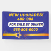 Aantrekkelijk "Te koop door Eigenaar" op maat Spandoek (Horizontaal)