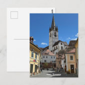 Aantrekkelijk Uitzicht van Sibiu, Roemenië op een Briefkaart (Voorkant / Achterkant)