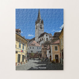 Aantrekkelijk Uitzicht van Sibiu, Roemenië op een Legpuzzel