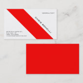 Aantrekkelijk wit rood trendy Visitekaartje (Voorkant / Achterkant)