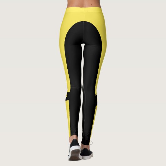 Aantrekkelijk zwart en geel leggings (Achterkant)