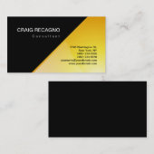 Aantrekkelijk zwart en geel Visitekaartje (Voorkant / Achterkant)