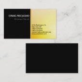 Aantrekkelijk zwart en geel Visitekaartje (Voorkant / Achterkant)