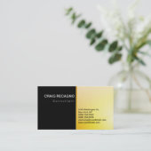 Aantrekkelijk zwart en geel Visitekaartje (Staand voorkant)