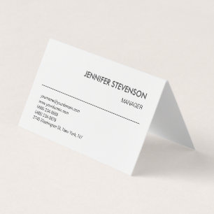 Aantrekkelijk zwart-wit modern minimalistisch eenv visitekaartje