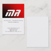 Aantrekkelijk zwart-wit rood-Visitekaartje Visitekaartje (Voorkant / Achterkant)