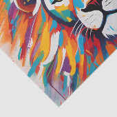 Aantrekkelijke abstracte schoonheidswitte leeuw tissuepapier (Detail)