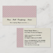 Aantrekkelijke antiek roze stengels op witte roze visitekaartje (Voorkant / Achterkant)