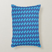 Aantrekkelijke Blue Chevron Decoratief Kussen (Voorkant(Verticaal))