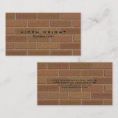 Aantrekkelijke bruine muur stijlvolle moderne mini visitekaartje (Voorkant / Achterkant)