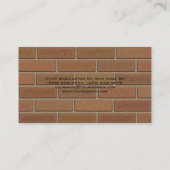 Aantrekkelijke bruine muur stijlvolle moderne mini visitekaartje (Achterkant)