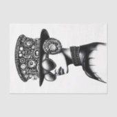 Aantrekkelijke Chic Steampunk Vrouw AC7 Decoupage Tissuepapier (Voorkant)