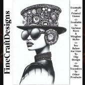 Aantrekkelijke Chic Steampunk Woman AC7 Decoupage Tissuepapier