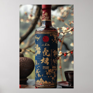 Aantrekkelijke Chinese Liquor Packaging Design Pos Poster