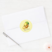 Aantrekkelijke citroen bedrijf aanpasbaar ronde sticker (Envelop)