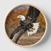 Aantrekkelijke Designer Eagle wandklok. (Voorkant)