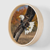 Aantrekkelijke Designer Eagle wandklok. (Hoek)