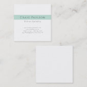 Aantrekkelijke Eenvoudige Professionele Plain Prem Vierkante Visitekaartje (Voorkant / Achterkant)