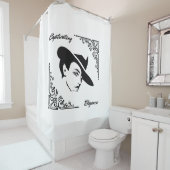 Aantrekkelijke elegantie Mooie moderne vrouw Douchegordijn (In situ)