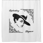 Aantrekkelijke elegantie Mooie moderne vrouw Douchegordijn (Voorkant)