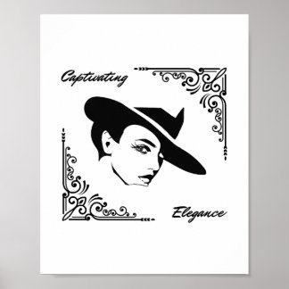 Aantrekkelijke elegantie Mooie moderne vrouw Poster