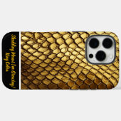Aantrekkelijke gouden slangenhuiden glinsteren in Case-Mate iPhone case (Achterkant (horizontaal))
