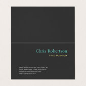 Aantrekkelijke Grijs Geel Blauw Chique Scherp Mode Visitekaartje (Buitenkant ongevouwen)