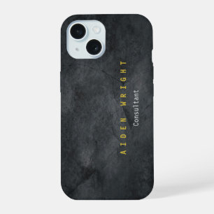 Aantrekkelijke Grijs Gouden Kleur Modern Minimalis iPhone 15 Case